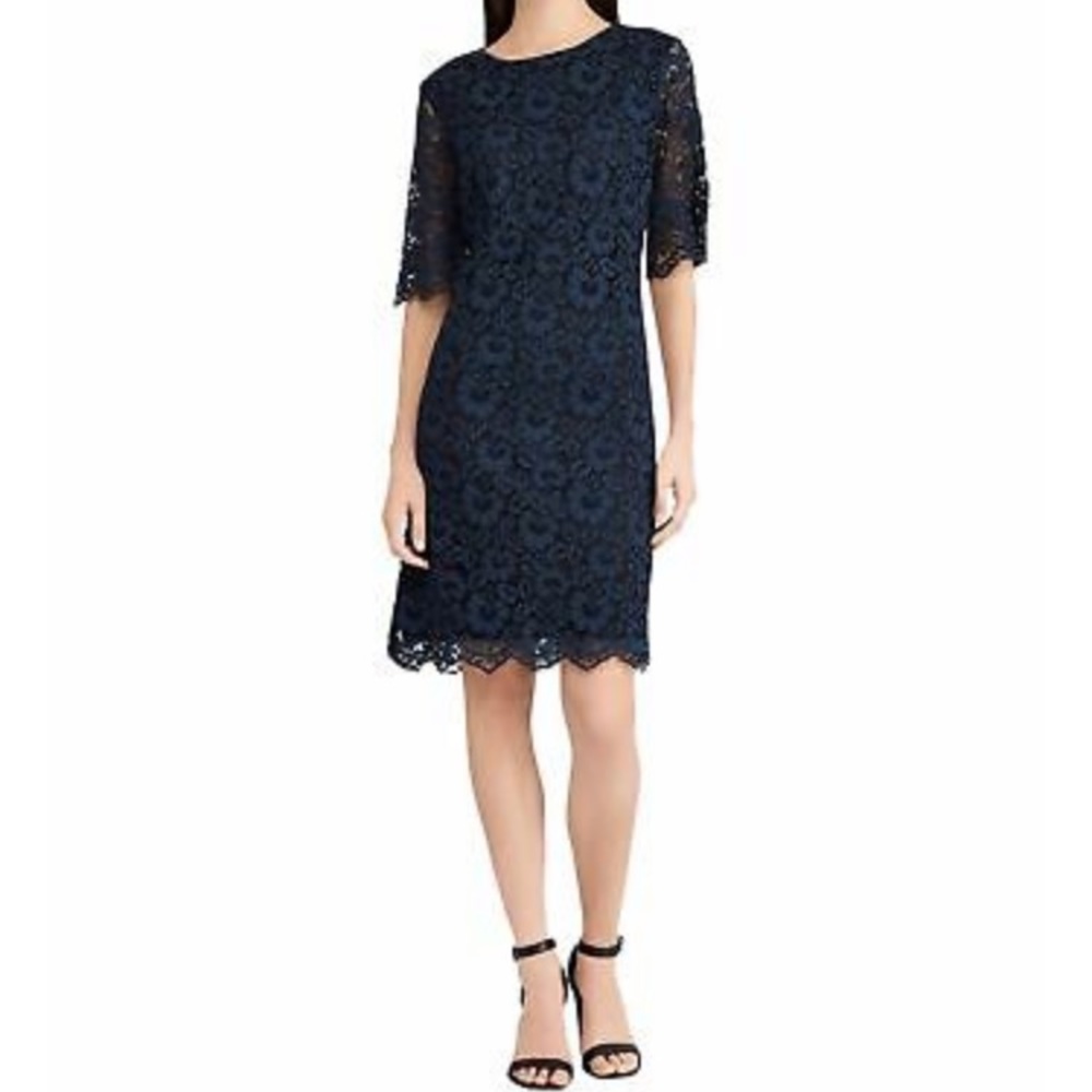 American Living Black and Blue Lace Dress